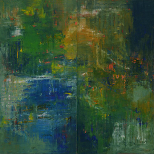 Blues & Greens par Didi Zeidan, Peinture en vente sur Singulart