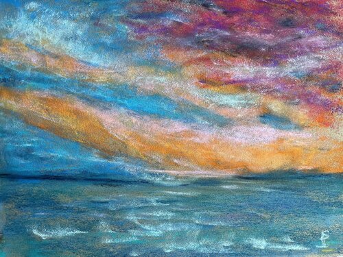 Souffles Marins - Soir d'Eté von Sylvie Pulur, Malerei kaufen auf Singulart