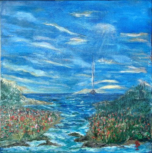 Souffle Marins - Entre Ciel et Mer von Sylvie Pulur, Malerei kaufen auf Singulart