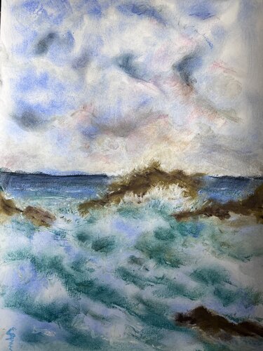 Souffles Marins - "Eclat d'Ecume" von Sylvie Pulur, Malerei kaufen auf Singulart