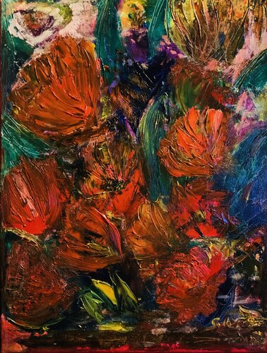 Fusion - Explosion Florale von Sylvie Pulur, Malerei kaufen auf Singulart