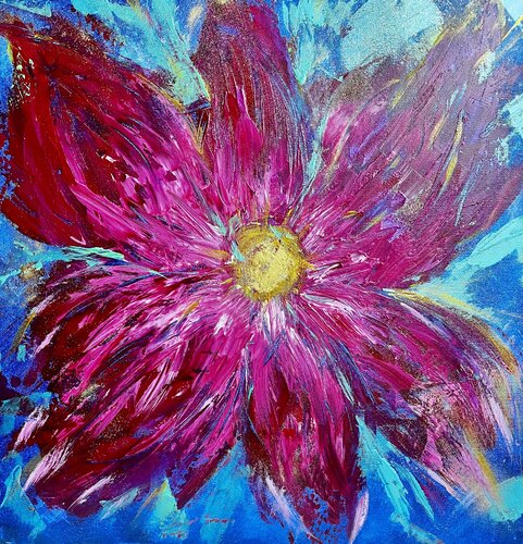 Eclosions - Naissance Stellaire van Sylvie Pulur, Schilderij te koop op Singulart