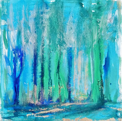 Echos Marins - Sanctuaire d'Emeraude von Sylvie Pulur, Malerei kaufen auf Singulart