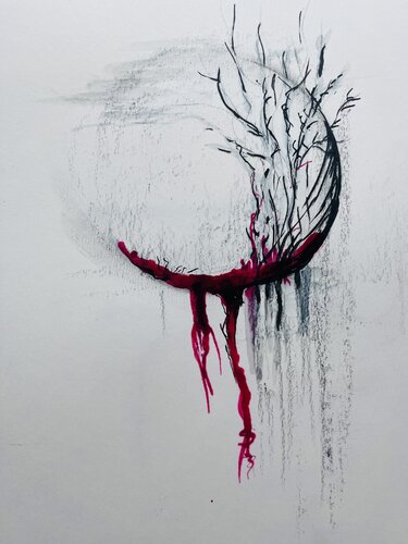Éclosion blessée by Sylvie Pulur, Work on Paper for Sale on Singulart