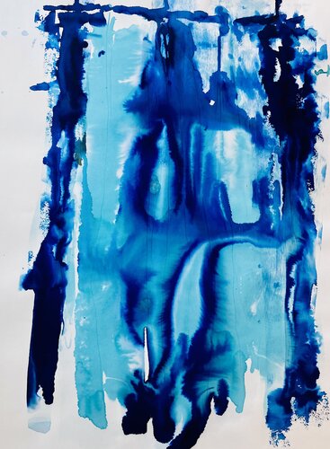 Échos marins - Faille lumineuse von Sylvie Pulur, Werk auf Papier kaufen auf Singulart