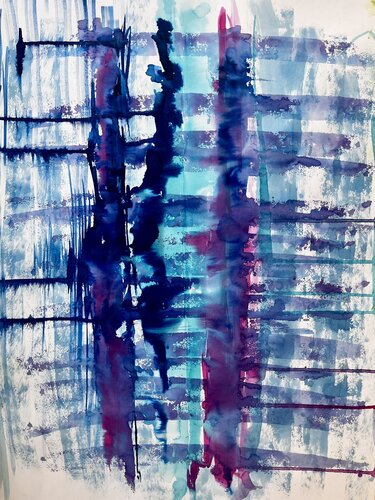 Échos marins - Courant intérieur von Sylvie Pulur, Werk auf Papier kaufen auf Singulart