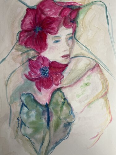 Silence Pleuré van Sylvie Pulur, Tekening te koop op Singulart