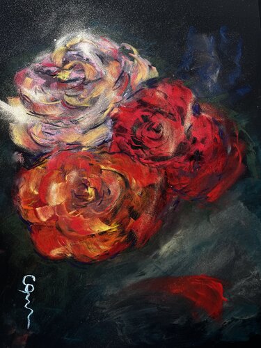 Floraison nocturne van Sylvie Pulur, Tekening te koop op Singulart