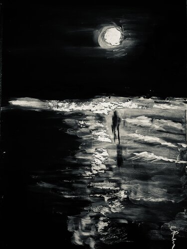 Veille nocturne by Sylvie Pulur, Work on Paper for Sale on Singulart