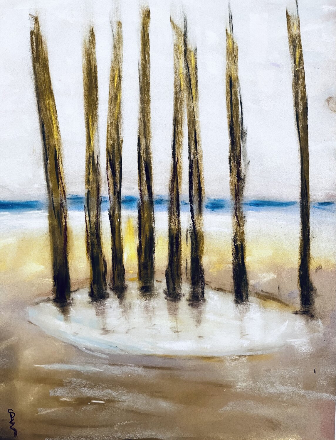 Sentinelles du reflux Sylvie Pulur Werk auf Papier zu verkaufen