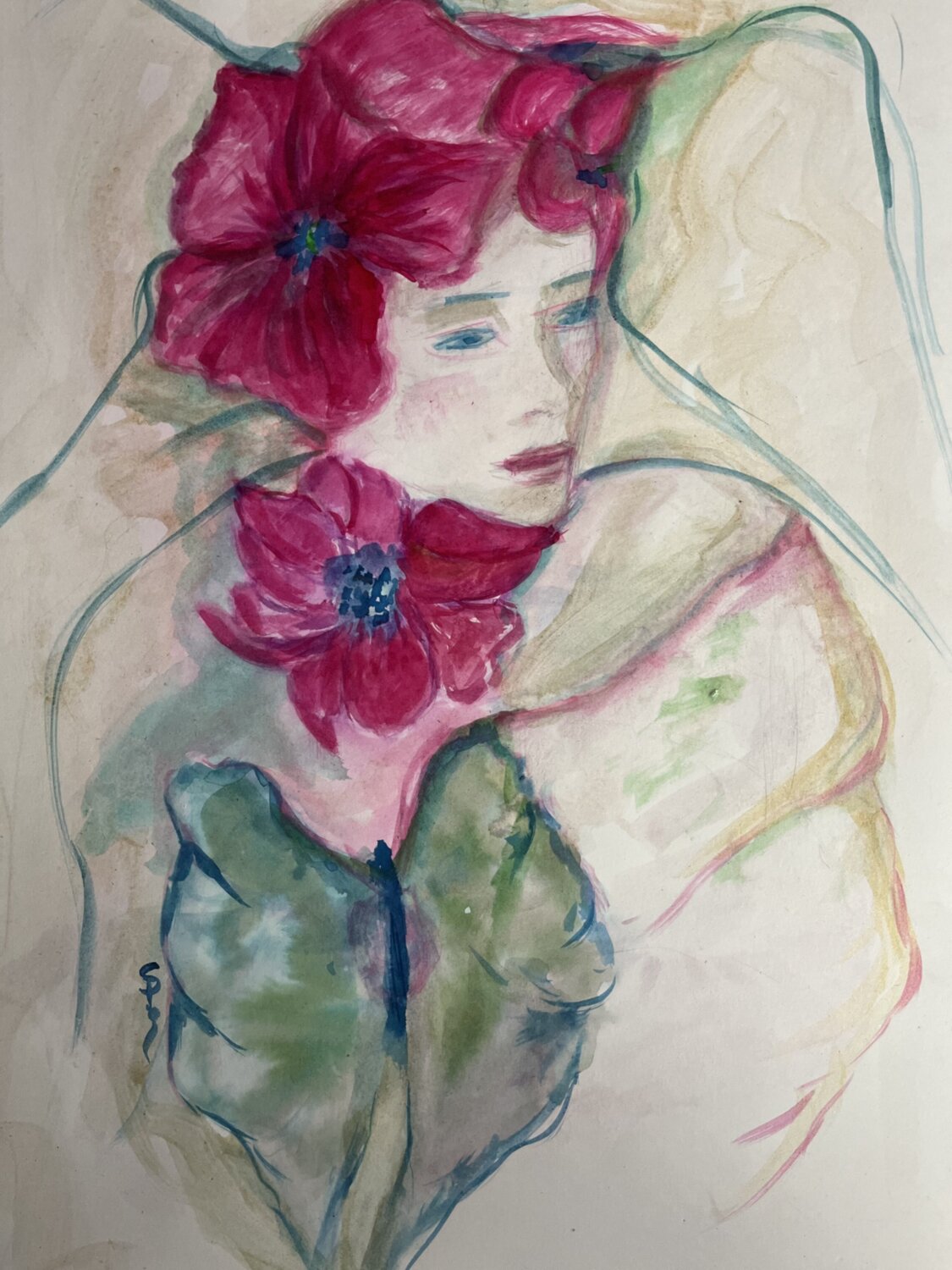 Silence Pleuré Sylvie Pulur Tekening te koop