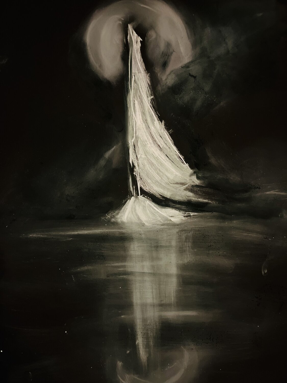 voyage lunaire Sylvie Pulur Work on Paper for sale