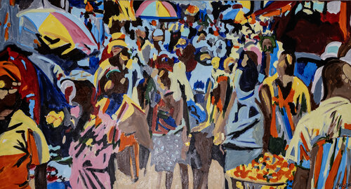 Marché Sandika Pikine de Macoumba Ndiaye, Pintura a la venta en Singulart