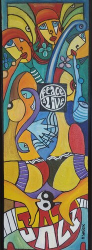 Peace & Love van Henri Wojcik, Schilderij te koop op Singulart