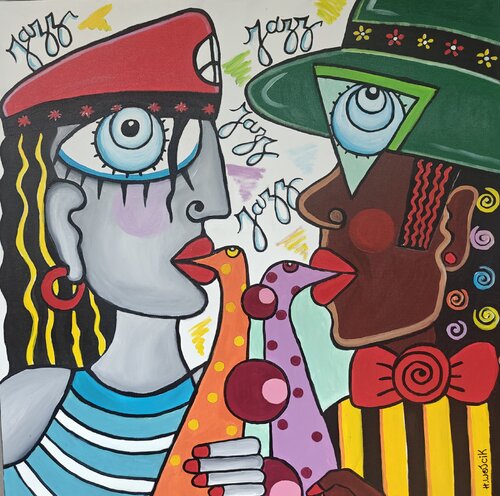 Jazz à Antibes von Henri Wojcik, Malerei kaufen auf Singulart
