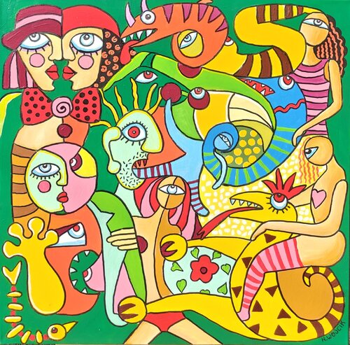 Califourchon by Henri Wojcik, Painting for Sale on Singulart