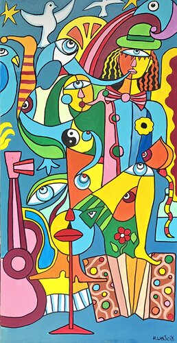 Symphonie Chromatique by Henri Wojcik, Painting for Sale on Singulart