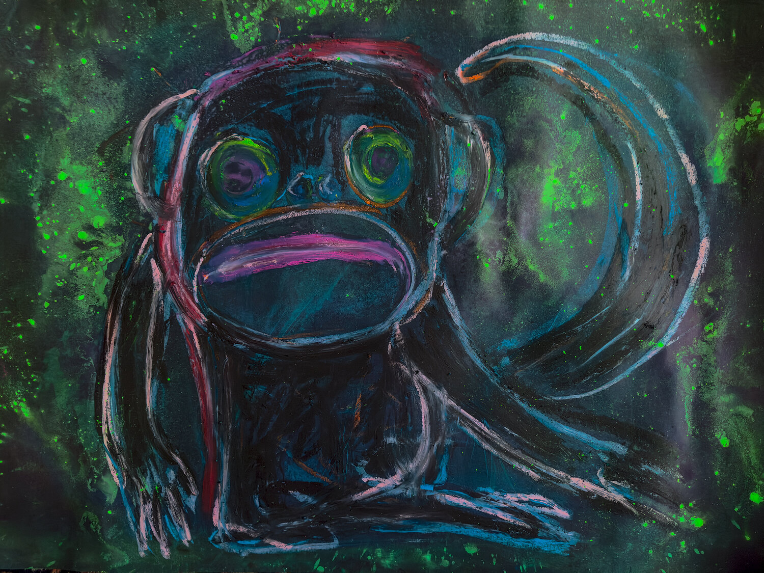 Lemur Bernd Vogel Original painting for sale