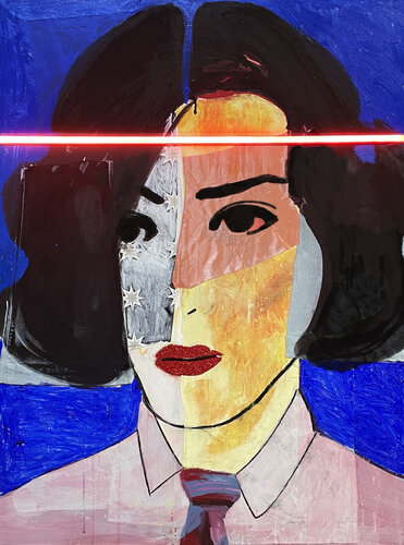 Portrait à la cravate van Johanne Cinier, Schilderij te koop op Singulart