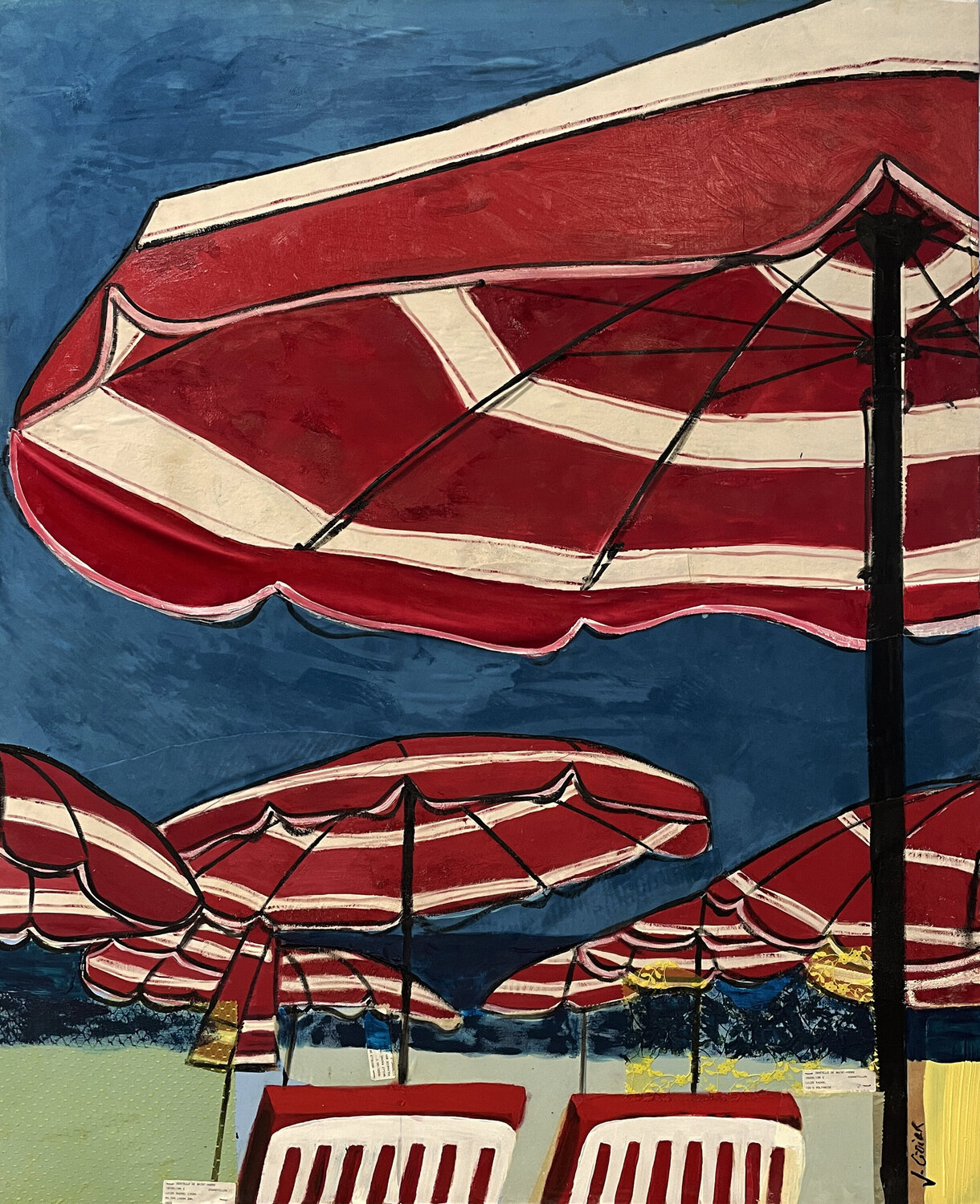 parasols rouges Johanne Cinier
