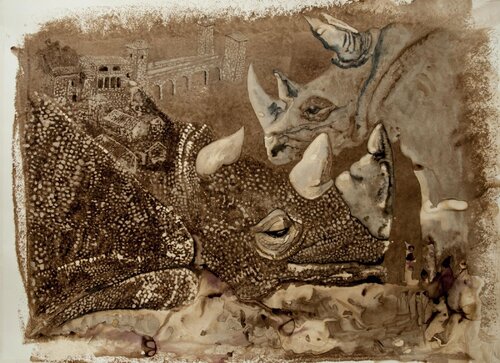 le rhino c'est vache de roger achache, Obra en papel a la venta en Singulart