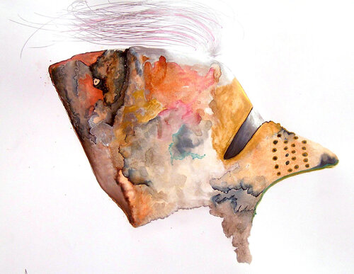 chevalier salutaire ou solitaire van roger achache, Werk op papier te koop op Singulart