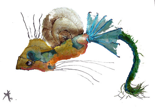 poussin des mares by roger achache, Work on Paper for Sale on Singulart