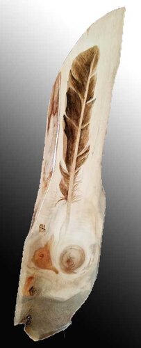 plume sur bois von roger achache, Malerei kaufen auf Singulart