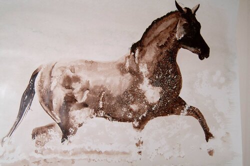 au galop van roger achache, Schilderij te koop op Singulart