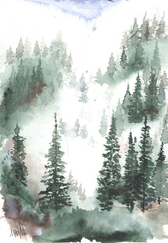 Brume du matin 01 von roger achache, Werk auf Papier kaufen auf Singulart