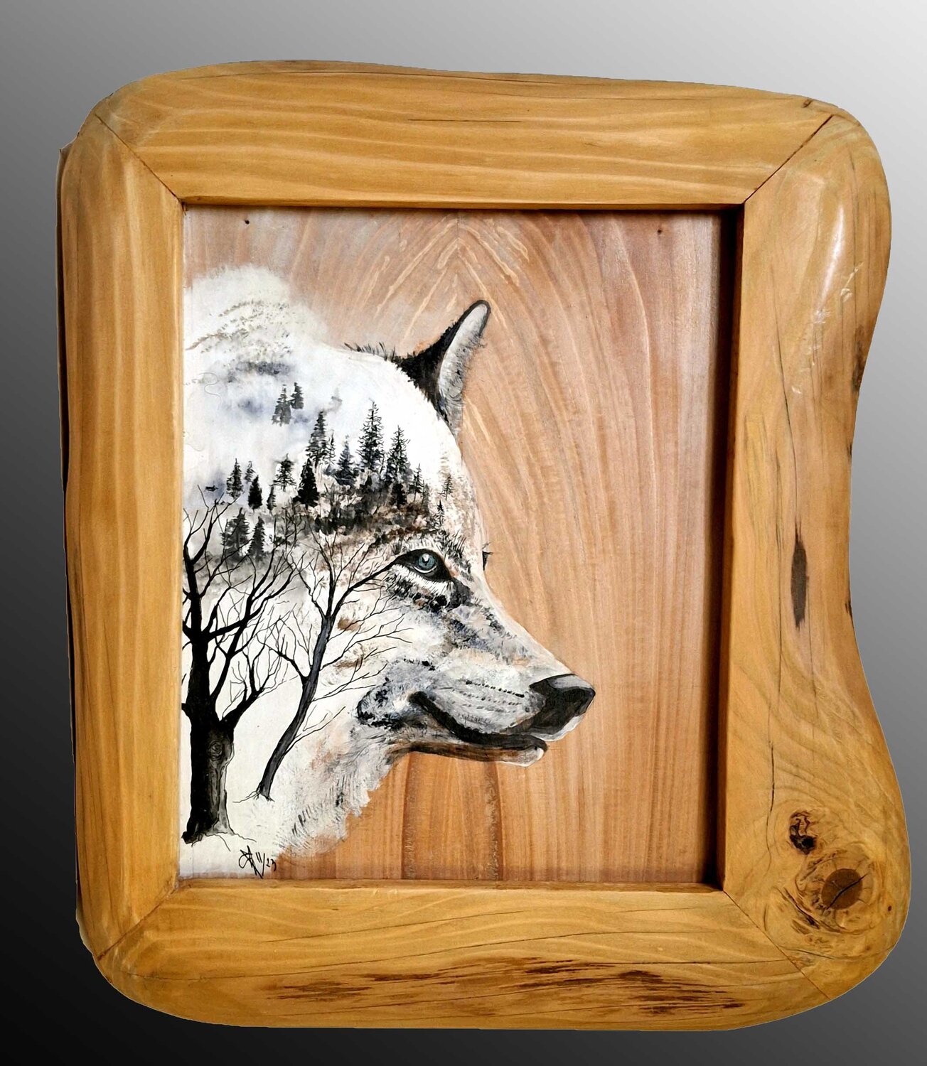 le loup dans la foret et la foret dans le loup roger achache Originalgemälde zu verkaufen