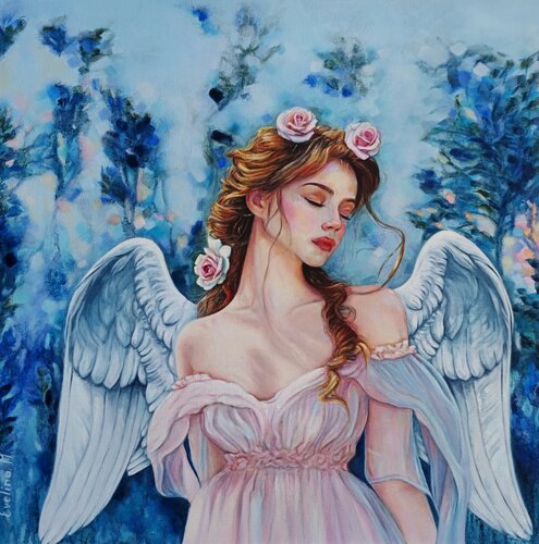 Angel of inner peace and intuition van Evelina Miškūnaitė, Schilderij te koop op Singulart