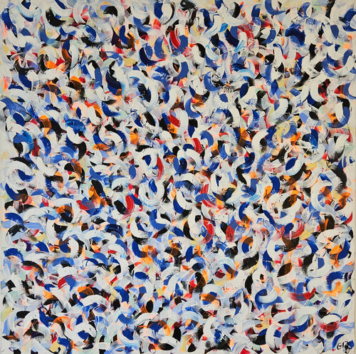 Petite friture bleu et blanc von Guillaume Marchat, Malerei kaufen auf Singulart