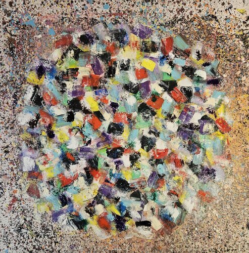 Big Bang abstrait multicolore Guillaume Marchat