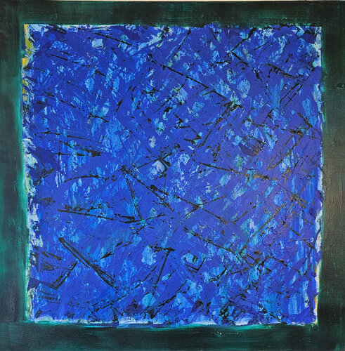 Abstraction en vert et bleu von Guillaume Marchat, Malerei kaufen auf Singulart