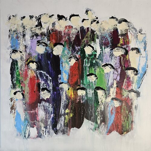Foule abstraite di Guillaume Marchat, Pittura in vendita su Singulart