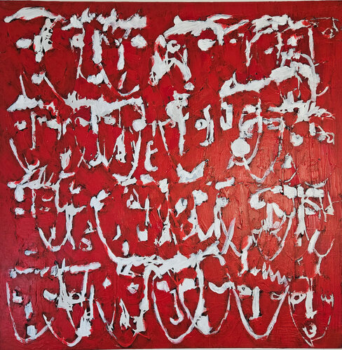 Multitêtes rouge de Guillaume Marchat, Pintura a la venta en Singulart