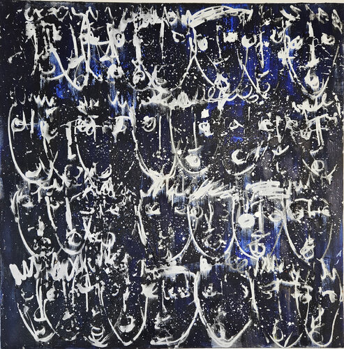 Multitête bleue van Guillaume Marchat, Schilderij te koop op Singulart