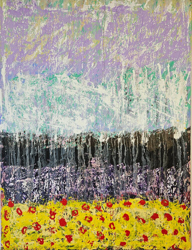 Coquelicots abstraction di Guillaume Marchat, Pittura in vendita su Singulart