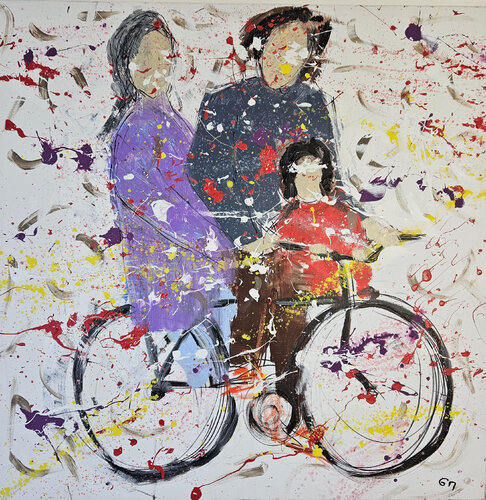 Vélo en famille Guillaume Marchat