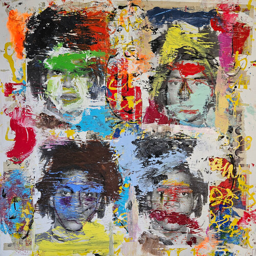 Hommage à Jean Michel Basquiat di Guillaume Marchat, Pittura in vendita su Singulart