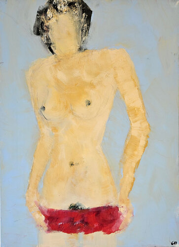 Femme qui se déshabille di Guillaume Marchat, Pittura in vendita su Singulart