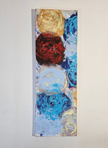 Fleurs5   40X120CM by Guillaume Marchat, Painting for Sale on Singulart