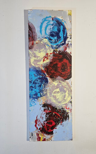 Fleurs4   40X120CM by Guillaume Marchat, Painting for Sale on Singulart