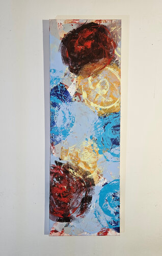 Fleurs2   40X120CM by Guillaume Marchat, Painting for Sale on Singulart