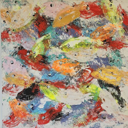 Poissons fluos di Guillaume Marchat, Pittura in vendita su Singulart