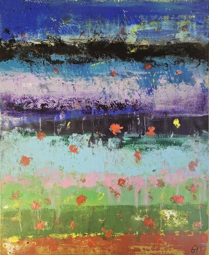 Coquelicots le soir van Guillaume Marchat, Schilderij te koop op Singulart