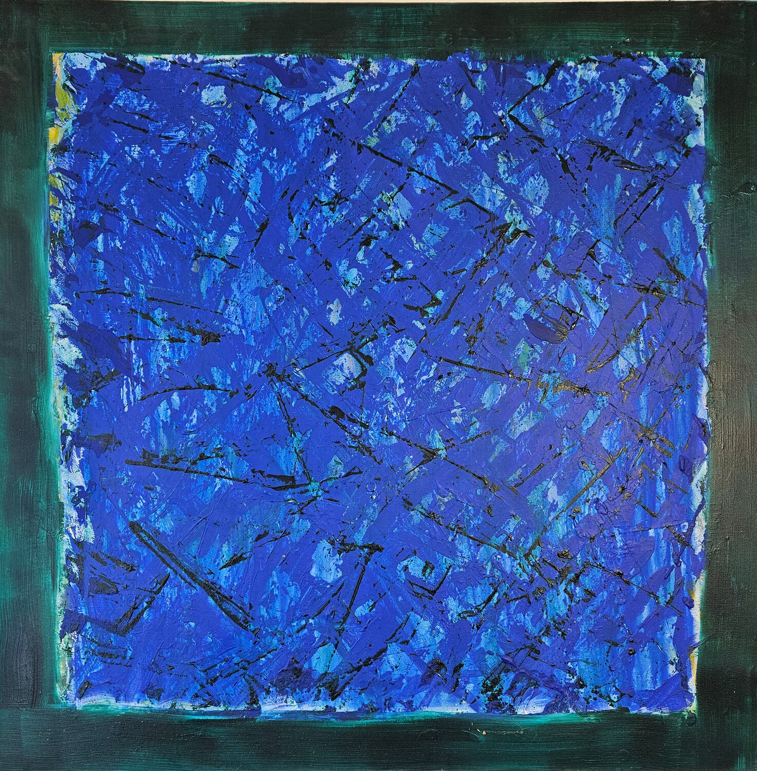 Abstraction en vert et bleu Guillaume Marchat