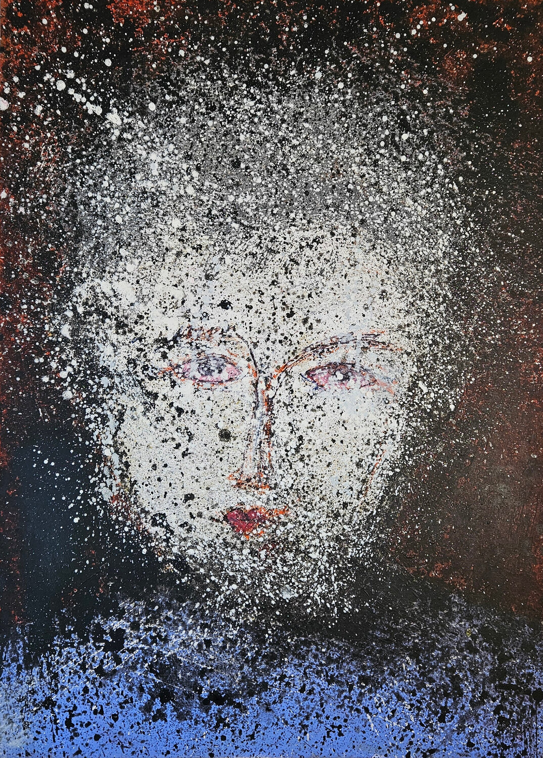 Tête d'enfant au visage timide Guillaume Marchat Origineel schilderij te koop