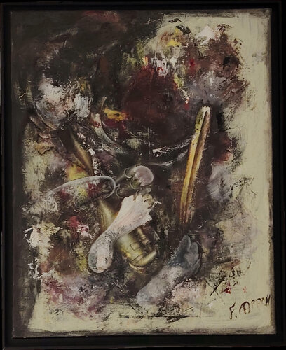 Le chat joueur van Frédéric Capron, Schilderij te koop op Singulart